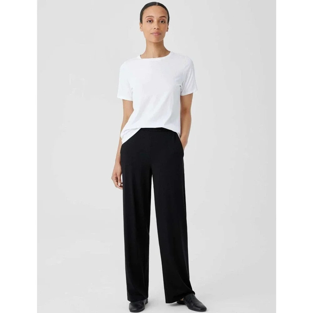 Eileen fisher Stretch Jersey Knit Straight Pant